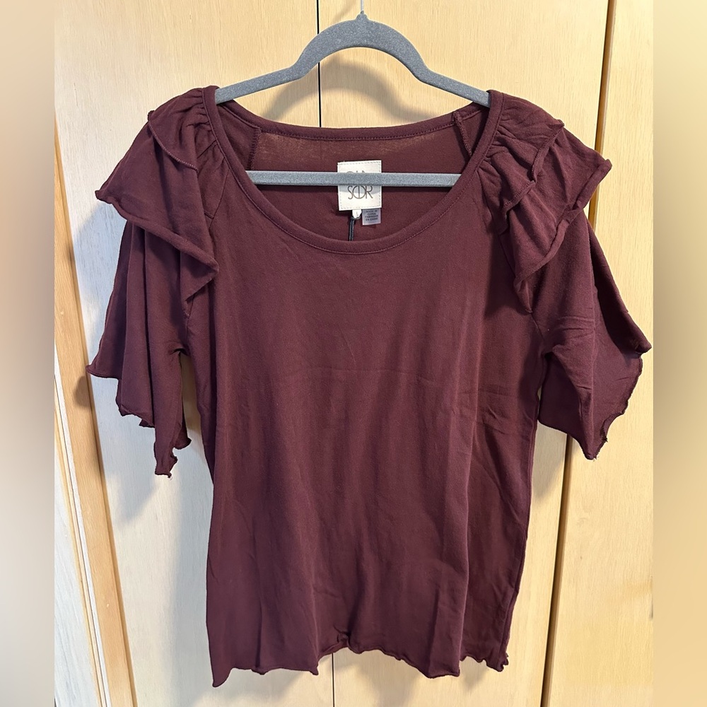 Chaser Layered Ruffle Arm Top - NWT - Picture 3 of 7
